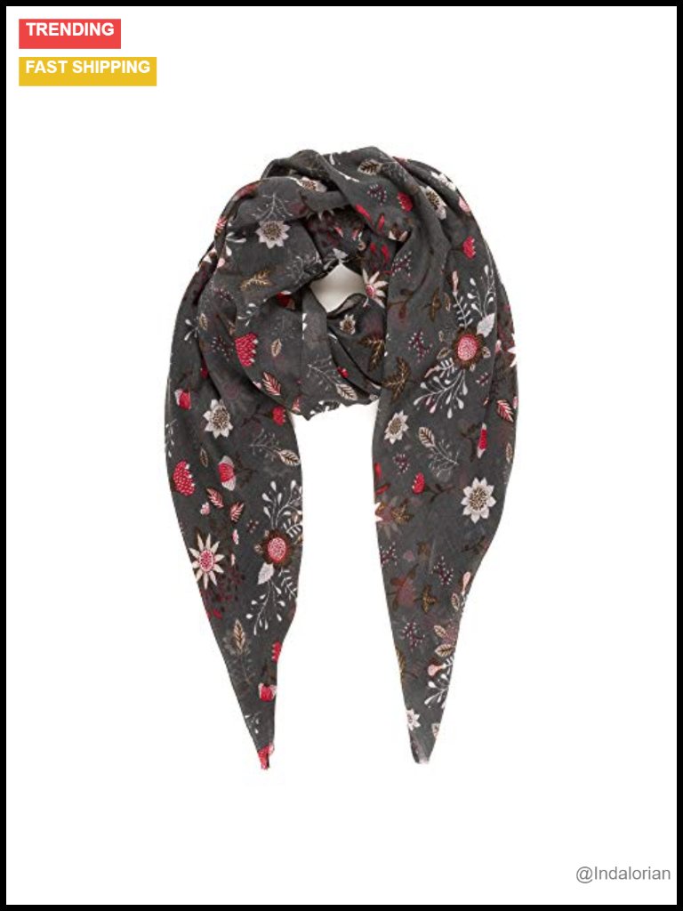 Floral Lightweight Scarf Shawl Wrap 100% Viscose Bamboo